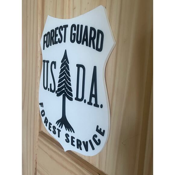 United States Department of Agriculture USDA Forest Guard Forest Service Sign - Picture 2 of 2